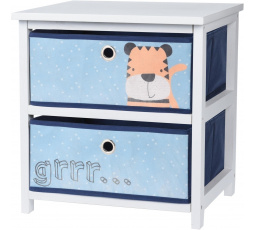 Gyermek szekrény Oland 2 fiókkal kék