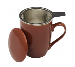 Mira narancssárga bögre szűrővel és fedéllel