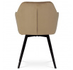 Jídelní židle, béžová, sametová látka, DCH-425 CAP4