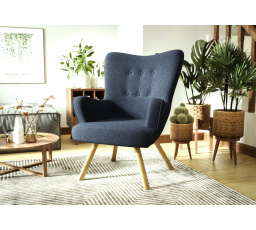 FOTEL USZAK FLORI G77 (odcienie niebieskiego) - szybka wysyłka