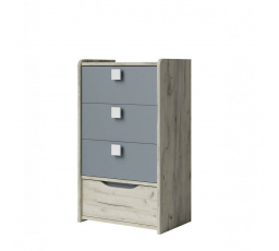 SMILE 4s 05 komód, Craft fehér / Szürke