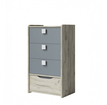 SMILE 4s 05 komód, Craft fehér / Szürke