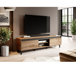 Tv komoda NORD 2, dub wotan/antracit/černá