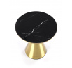 TRIBECA dohányzóasztal, fekete márvány/arany
