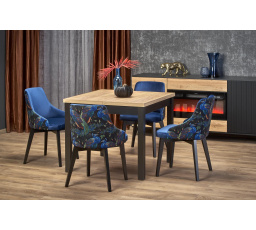 TIAGO KWADRAT étkezőasztal, Craft tölgy/Fekete