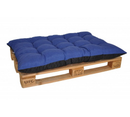 Paletový sedák / zahradní matrace modrý melír