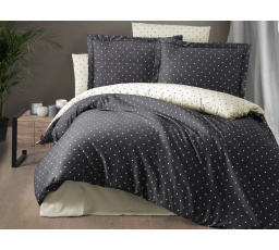 Francouzské povlečení Satén 220x220, 70x90cm Serena Antracit