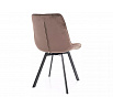 MONTI VELVET forgó étkezőszék, Cappuccino Bluvel 38/Fekete