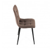 Jídelní židle, hnědá, sametová látka, CT-281 BR4