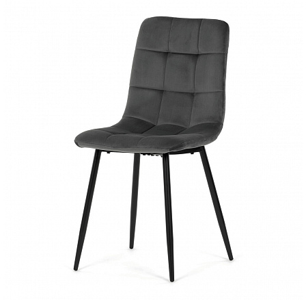 Jídelní židle, šedá, sametová látka, CT-281 GREY4