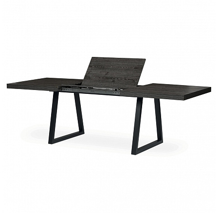 Jídelní stůl rozkládací 160-240x90 cm, lamino, šedý dub, HT-R5624 GREY