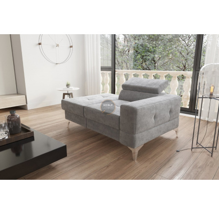 SOFA JEDNOOSOBOWA TOSCANIA I SZEZLONG 135 CM - Odcienie szarości , Szezlong po lewej - lewa strona