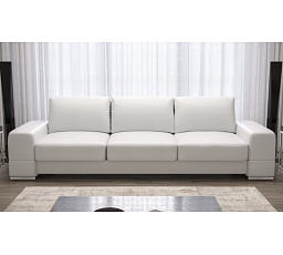 SOFA ZARA DL 270 CM - Biała eko skóra