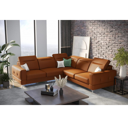 NAROŻNIK MALIBU MAX 250x250 SKÓRA NATURALNA - prawa , Skóra pomarańczowa NAROŻNIK MALIBU MAX 250x250 SKÓRA NATURALNA - prawa , Skóra pomarańczowa