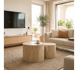 Zestaw Stolików LEILA Trawertyn