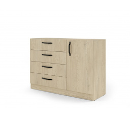 BRAGA BRK2 komód fém fogantyúkkal, cremona tölgy