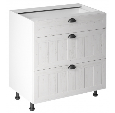 PROWANSJA D80S3 alsó konyhaszekrény, Fehér/Andersen fenyő