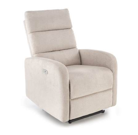 Elektromosan állítható és masszázs fotel CARINIO, Világos Bézs