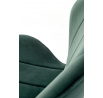 Étkezőszék K538 VELVET, Sötétzöld Bluvel 78/Fekete