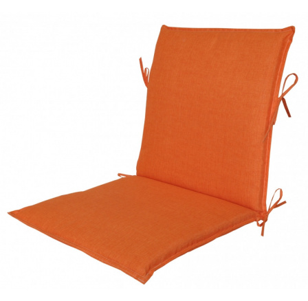 Polstr na zahradní křeslo UNI s nízkým opěradlem - látka oranžový melír