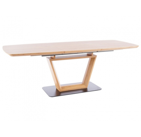 SANTIAGO étkezőasztal, tölgy/fekete matt