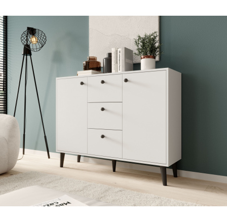 BESA komód Fehér+Fekete