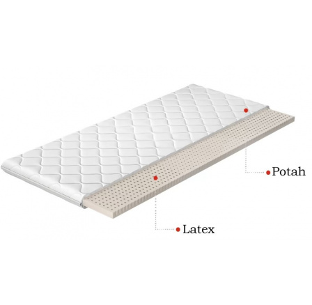 Topper Latex 120x200 Hipoalergiczny pokrowiec Microfibre