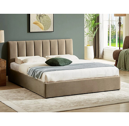 Ágy tárolóval MONTREAL VELVET 140x200 cm, Bézs Bluvel 28