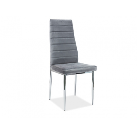 Jídelní židle H-261 VELVET, šedá/chrom Jídelní židle H-261 VELVET, šedá/chrom