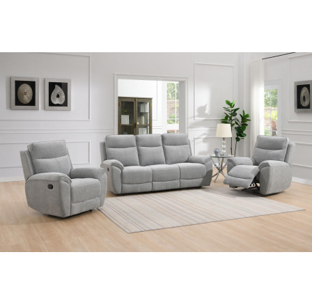 Polohovací sedací souprava Doncaster 3+1+1 075 světle šedá