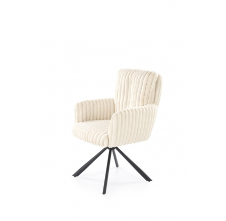 Forgó étkezőszék K572, Krém/Fekete