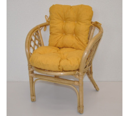 Ratanové křesílko dětské Bahama polstr žlutý