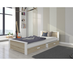 Ágy matraccal ALDEX 180x80 Fehér+Sonoma