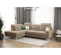 NAROŻNIK ROZKŁADANY MALIBU MINI 180X250 - lewa , Odcienie beżu