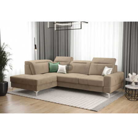 NAROŻNIK ROZKŁADANY MALIBU MINI 180X250 - lewa , Odcienie beżu