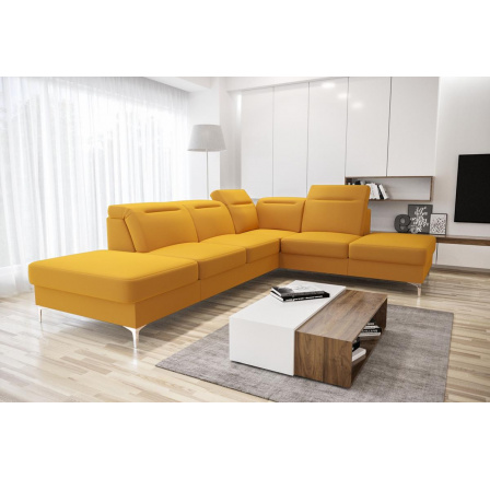 NAROŻNIK TAPICEROWANY OSLO 295x220 - prawa , Odcienie żółtego