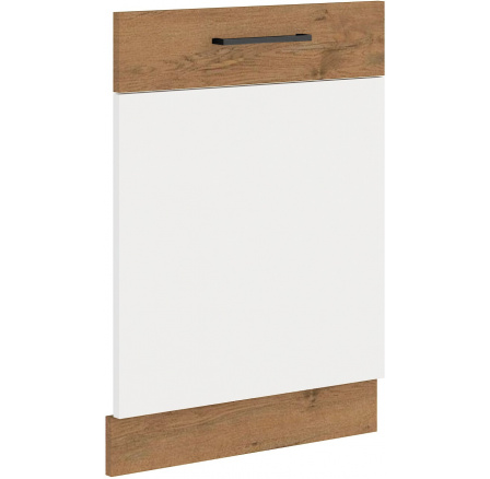 Dvířka na myčku bez panelu VEGAS - ZM 713x596, Dub Lancelot / Bílý lesk