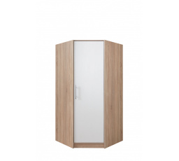 SMART SR4 sarok gardróbszekrény L/P, sonoma tölgy + fehér lux