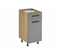 Konyhai alsó szekrény Langen D40S1 P/L, bézs/tölgy artisan