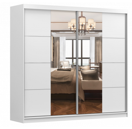 MULTI 38 Gardróbszekrény, Fehér/Fehér