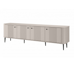 Szafka RTV Vesper 4D 187 cm - kaszmir / czarne nogi