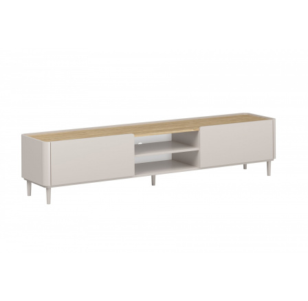 ELIVO RTV 220 1K1SZ - cashmere / dąb olejowany / nogi cashmere ELIVO RTV 220 1K1SZ - cashmere / dąb olejowany / nogi cashmere