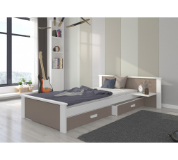 ALDEX SHELF ágy 180x80 Fehér+Szarvasgomba