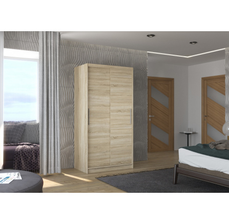ASTEN 100 tolóajtós szekrény Sonoma+Sonoma