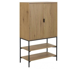 Jaipur polc tölgy/fekete