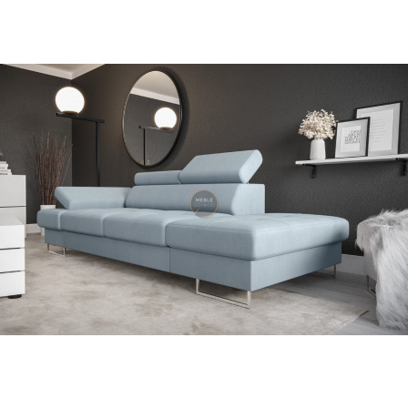 SOFA GALAXY II SZEZLONG 235 CM - Odcienie niebieskiego , Szezlong po prawej - prawa strona
