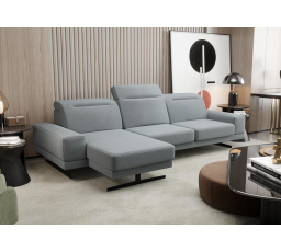 NAROŻNIK FIORE MINI 265x180 CM - Odcienie szarości , lewa