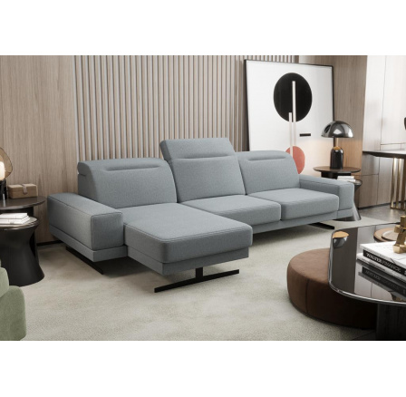 NAROŻNIK FIORE MINI 265x180 CM - Odcienie szarości , lewa