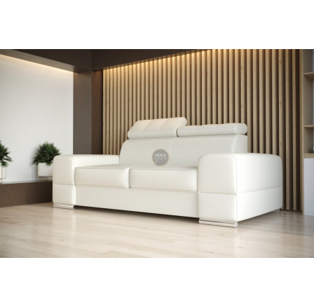 SOFA SKÓRZANA ROYAL II 225 CM - Skóra biała