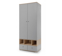 ORO ruhásszekrény - OR1, Piskóta tölgy/Szürke